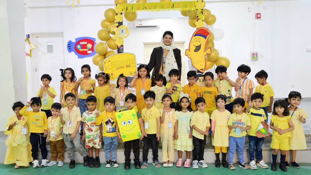 M.E.S KG SECTION RESONATES WITH YELLOW DAY THEME