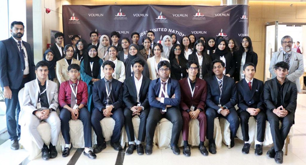 M.E.S STUDENTS ATTEND TWO-DAY-LONG VOLMUN CONFERENCE AT LUSAIL UNIVERSITY