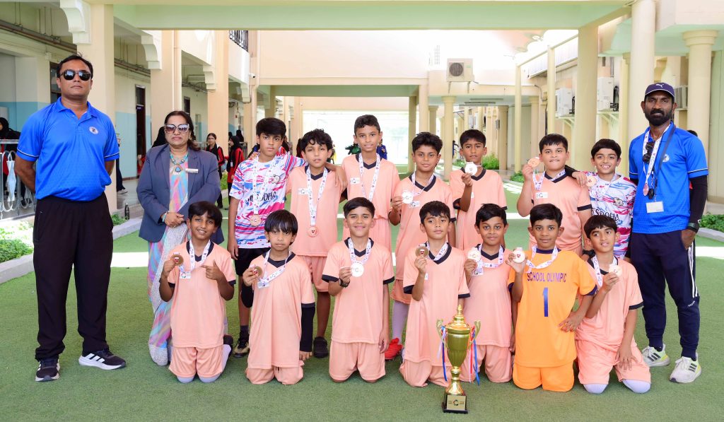 M.E.S JUNIOR BOYS’ FOOTBALL TEAM DISPLAYS BRILLIANT PERFORMANCE AT SOP