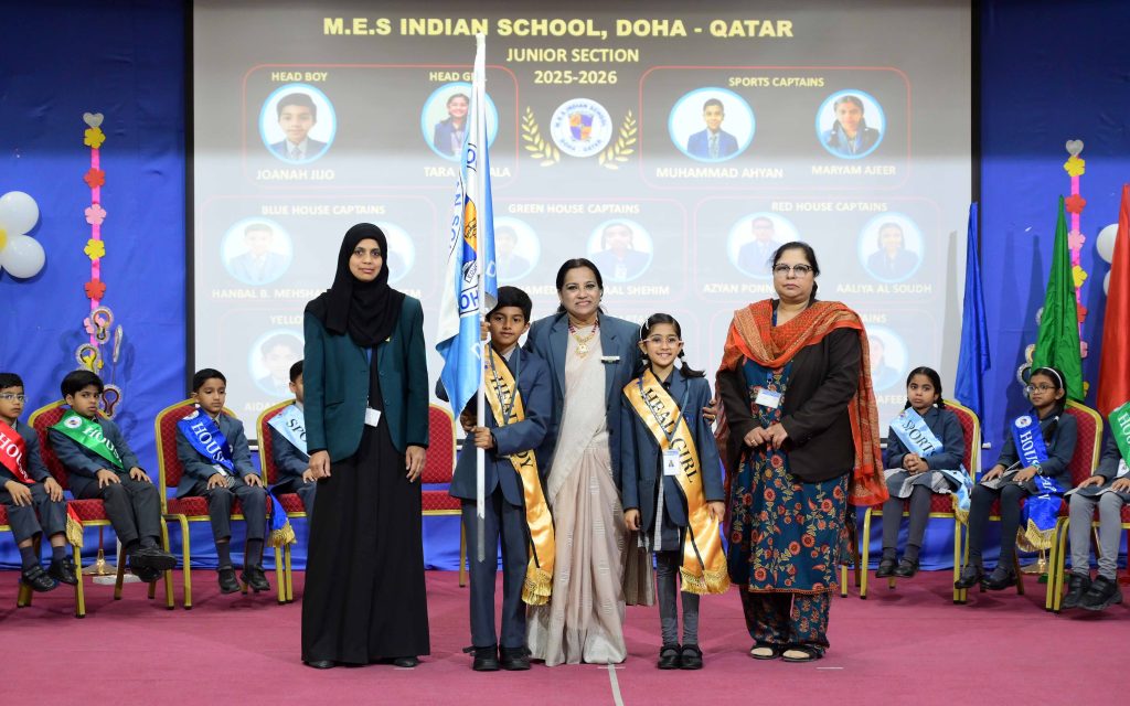 YOUNG LEADERS OF M.E.S INITIATED WITH RESPONSIBILITIES AT JUNIOR SECTION INVESTITURE CEREMONY