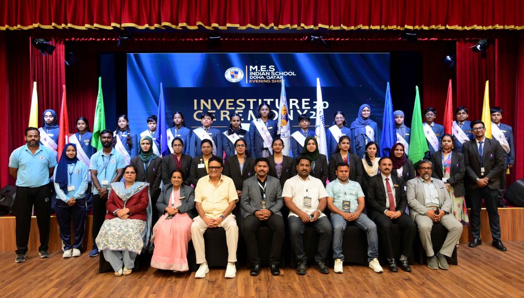 Future Leaders Take Oath at M.E.S Indian School (Evening Shift) Investiture Ceremony