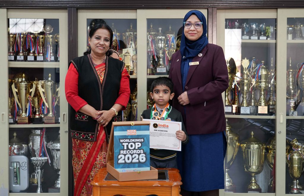 CHILD PRODIGY OF M.E.S KINDERGARTEN ENTERS INDIA BOOK OF RECORDS