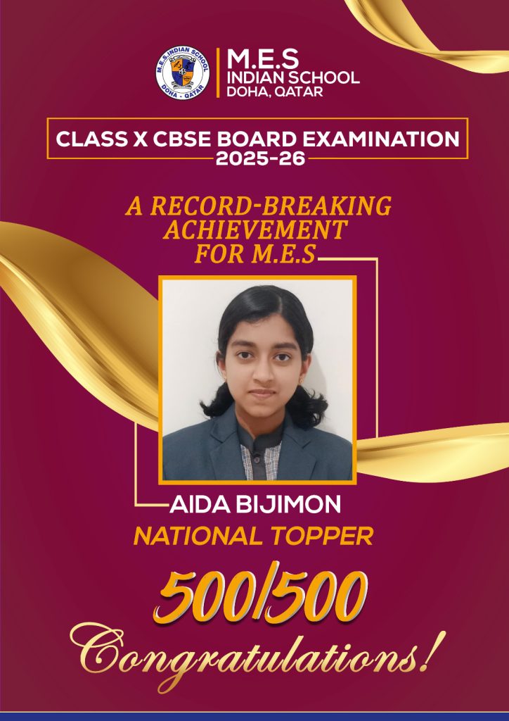 DREAMS REALIZED: M.E.S RECORDS EXEMPLARY PERFORMANCE IN CBSE CLASS X EXAMINATION- 2026