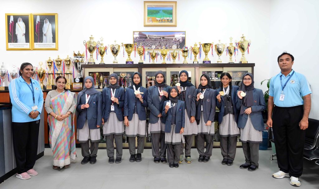 M.E.S. GIRLS’ ATHLETICS TEAM EXCELS WITH IMPRESSIVE MEDAL TALLY AT QATAR S O P