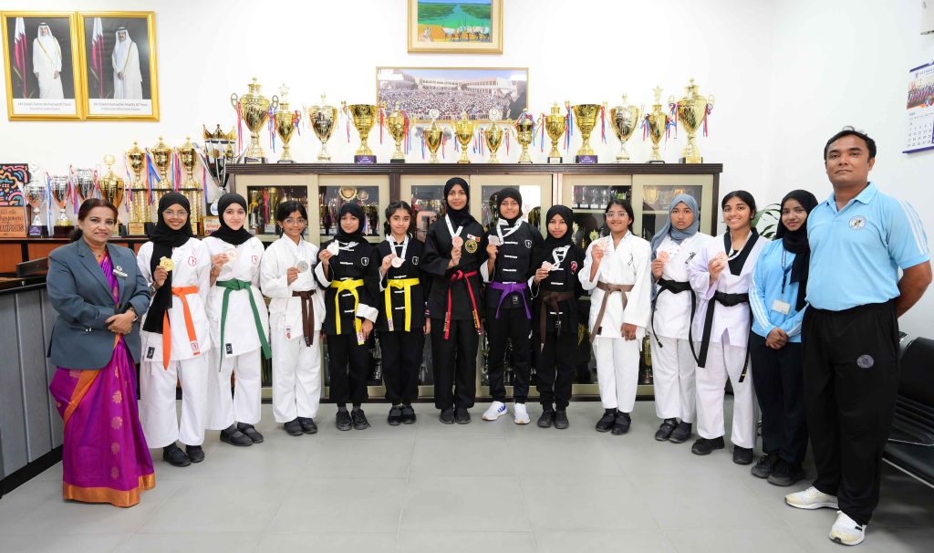 TAEKWONDO TRIUMPH: M.E.S ACHIEVES REMARKABLE SUCCESS AT SOP WITH STELLAR MEDAL HAUL