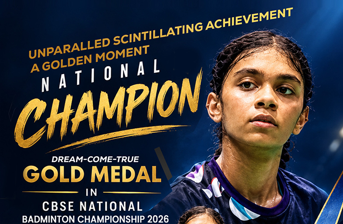 Gold Medal in CBSE National Badminton Championship 2026 Anusree Shine